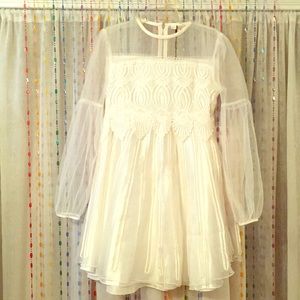 Sheer White cocktail dress